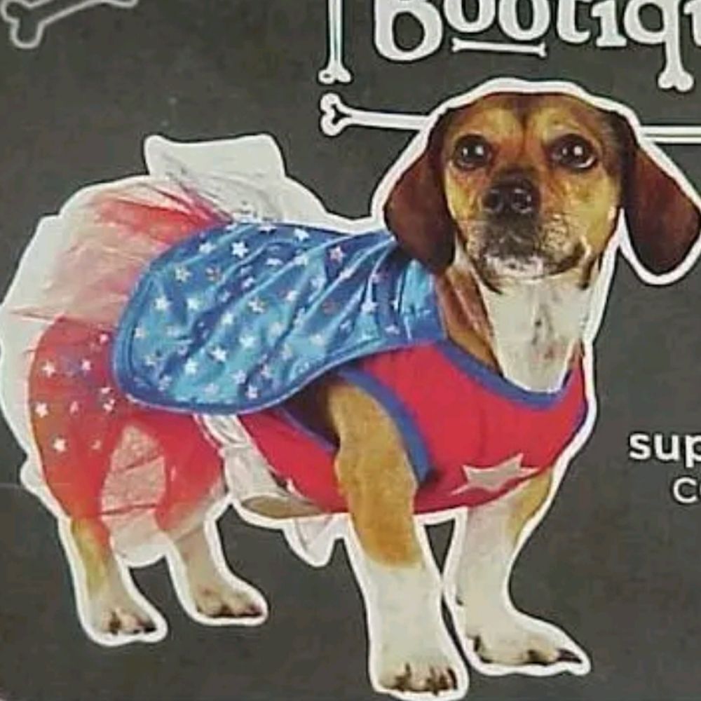 Bootique Superhero Girl Super Dog Costume Size Large